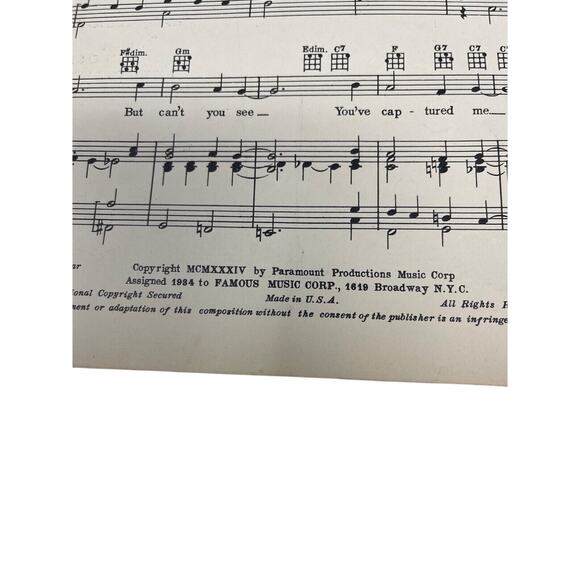 1934 Love Is Just Around The Corner Sheet Music Robin Gensler Here is My Heart - Picture 3 of 5